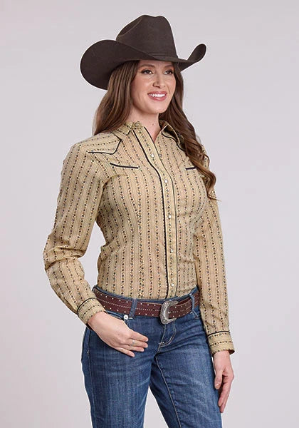 Roper 2661 Wallpaper Floral (Tan) - Women's Western Shirt