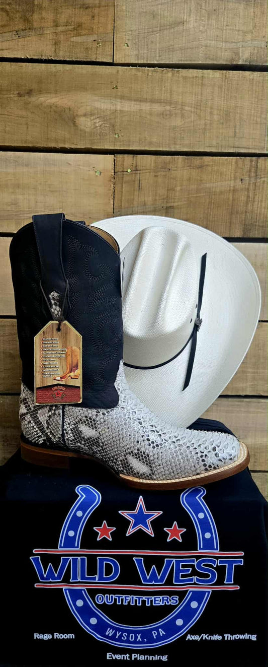 Exotic Los Altos Natural Python Men’s Cowboy Boots