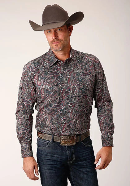 Roper 1664 Old Time Paisley (Multi) - Men's Western Shirt