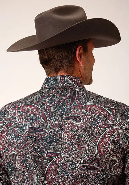 Roper 1664 Old Time Paisley (Multi) - Men's Western Shirt