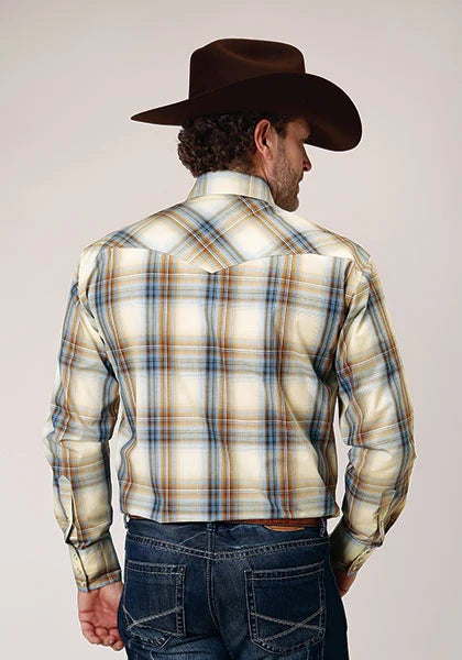 Roper 1840 Desert Plaid (Tan) - Men's Western Shirt
