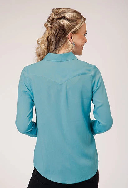 Roper 1874 Challis (Turquoise) - Women's Western Blouse