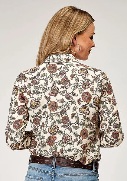 Roper 1977 Vintage Floral (Cream) - Women's Western Shirt