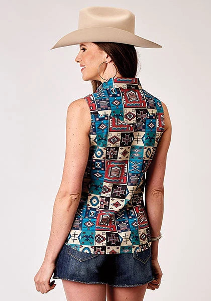 Roper 1909 Vintage Patchwork (Multi) - Women's Sleeveless Shirt