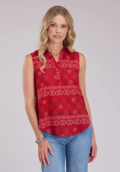 Roper 0000 Aztec (Red) - Women's Sleeveless Shirt