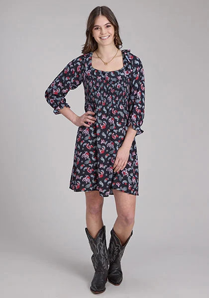 Roper 2225 Riders Printed (Black) - Women's Dress