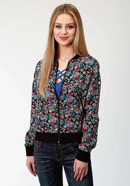 Roper 0982 Flower Bomber (Black) - Women's Jacket