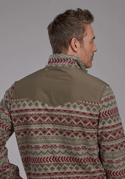 Roper 2321 Aztec (Olive) - Men's Fleece Pullover
