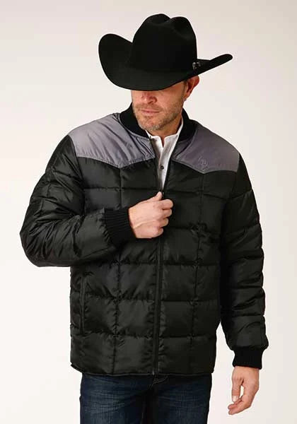 Roper 1473 Poly Filled (Grey/Black) - Men's Jacket