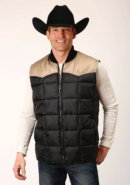 Roper 1473 Poly Filled (Tan/Black) - Men's Vest