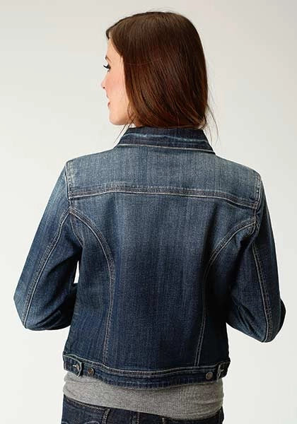 Roper Stretch Fabric (Medium Wash) - Women's Denim Jacket