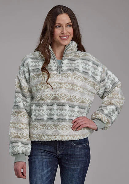 Roper 2323 Aztec (Grey) - Women's Fleece Pullover