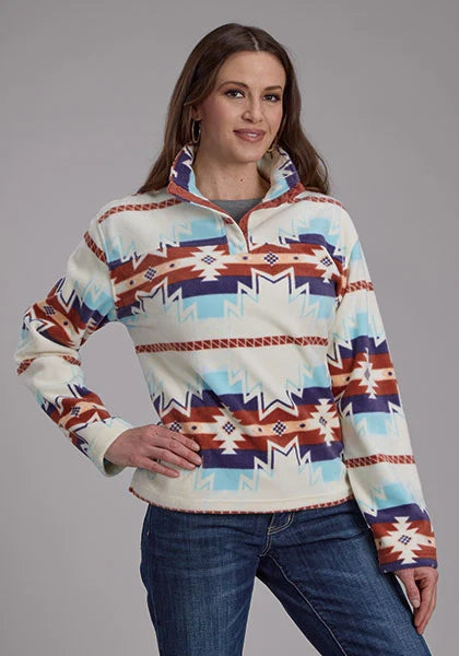 Roper 2322 Aztec (White) - Women's Fleece Pullover