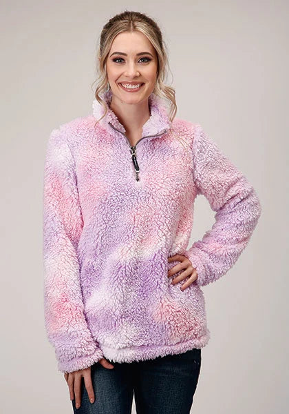Roper 1353 Polar Tie Dye (Pink) - Women's Fleece Pullover
