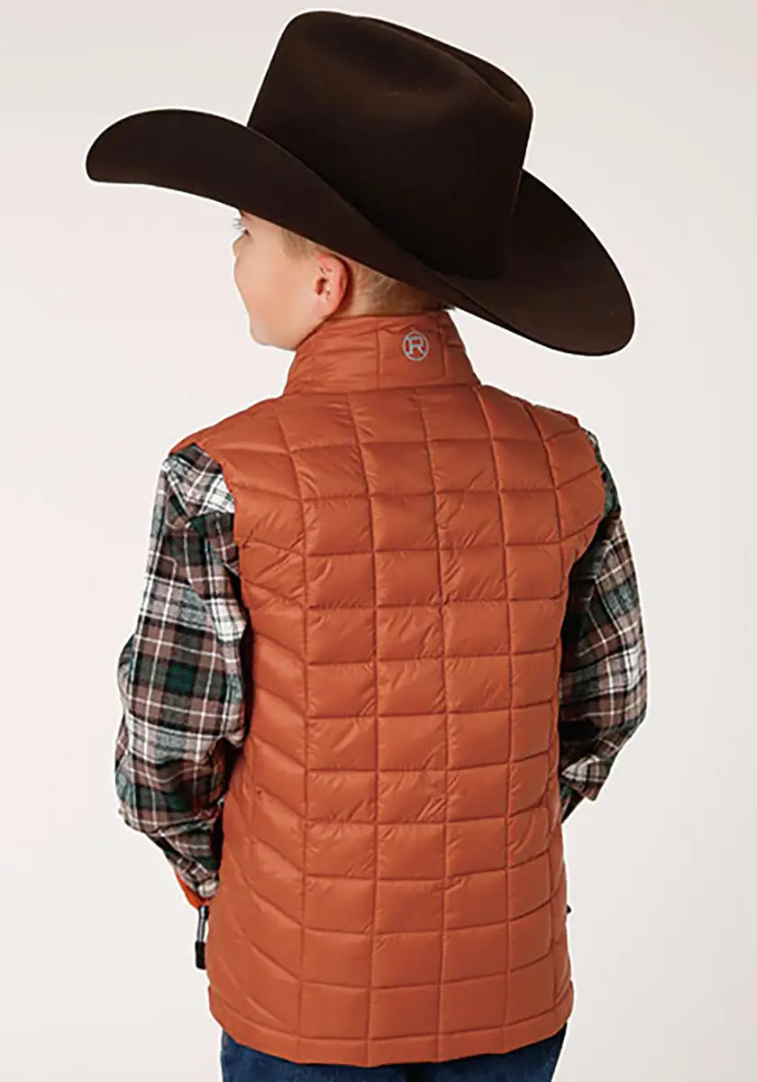 Roper Boy's Lightweigth Puffer Vest (Rust) - Children's Vest