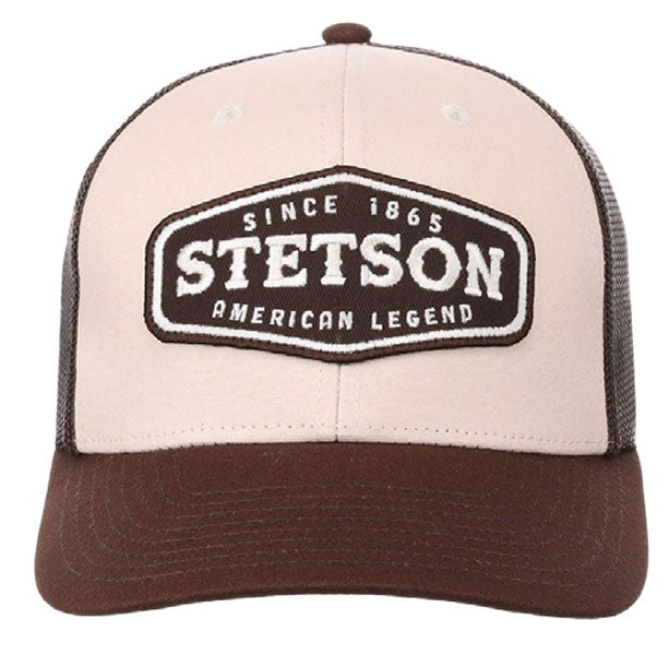 Stetson American Legend Patch (Cream/ Brown) - Trucker Cap