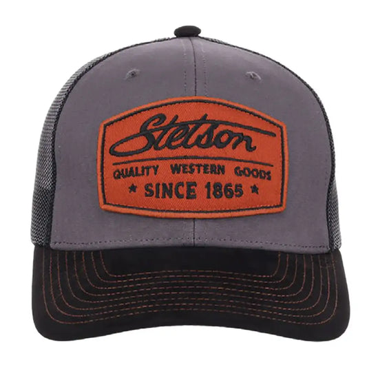 Stetson Quality Western Goods ( Charcoal / Black ) - Trucker Cap