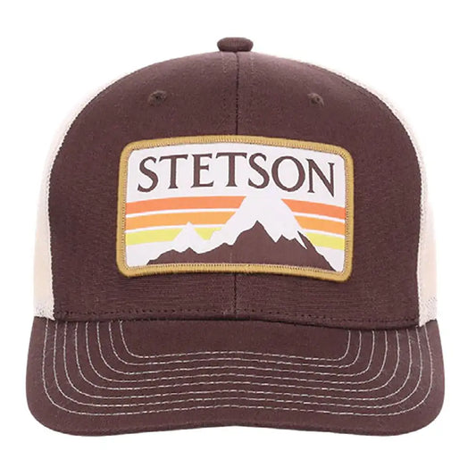 Stetson Glacier Mountain Patch ( Chocolate / Beige ) - Trucker Cap