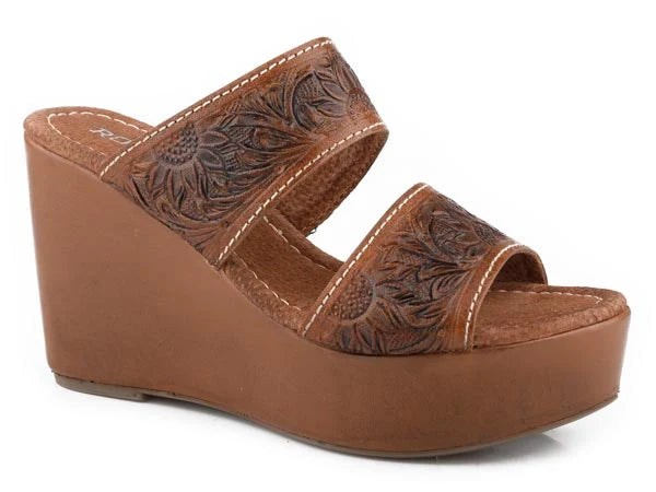 Roper Diva II (Brown) - Women's Wedge Sandals