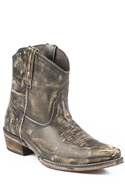 Roper Dusty (Brown) - Women's Ankle Cowgirl Boot