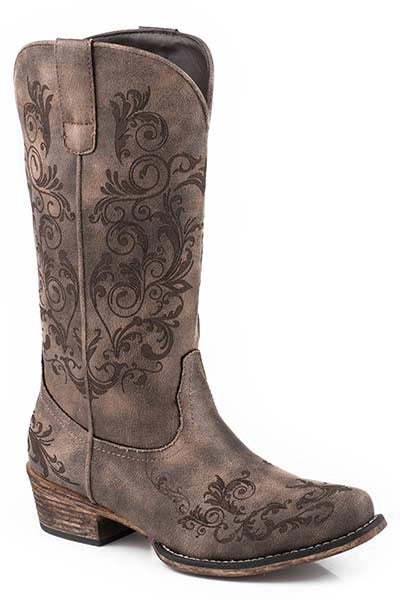 Roper Tall Stuff (Brown) - Women's Cowgirl Boot