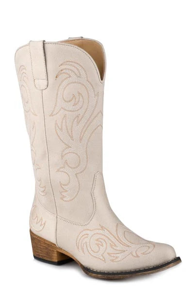 Roper Riley (White) - Women's Cowgirl Boot