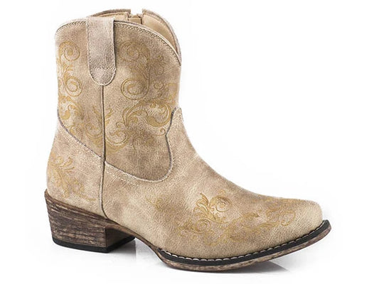 Roper Short Stuff (Tan) - Women's Cowgirl Boot