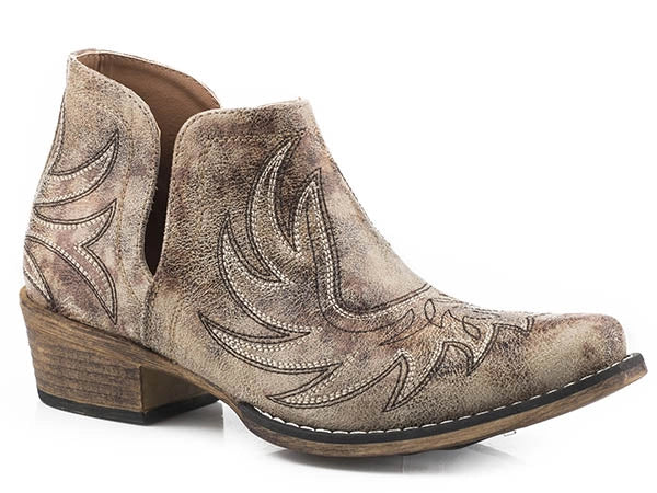 Roper Ava Vintage (Tan/Brown) - Women's Cowgirl Boot