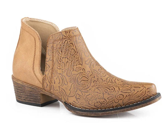 Roper Ava Emboss (Tan) - Women's Cowgirl Boot
