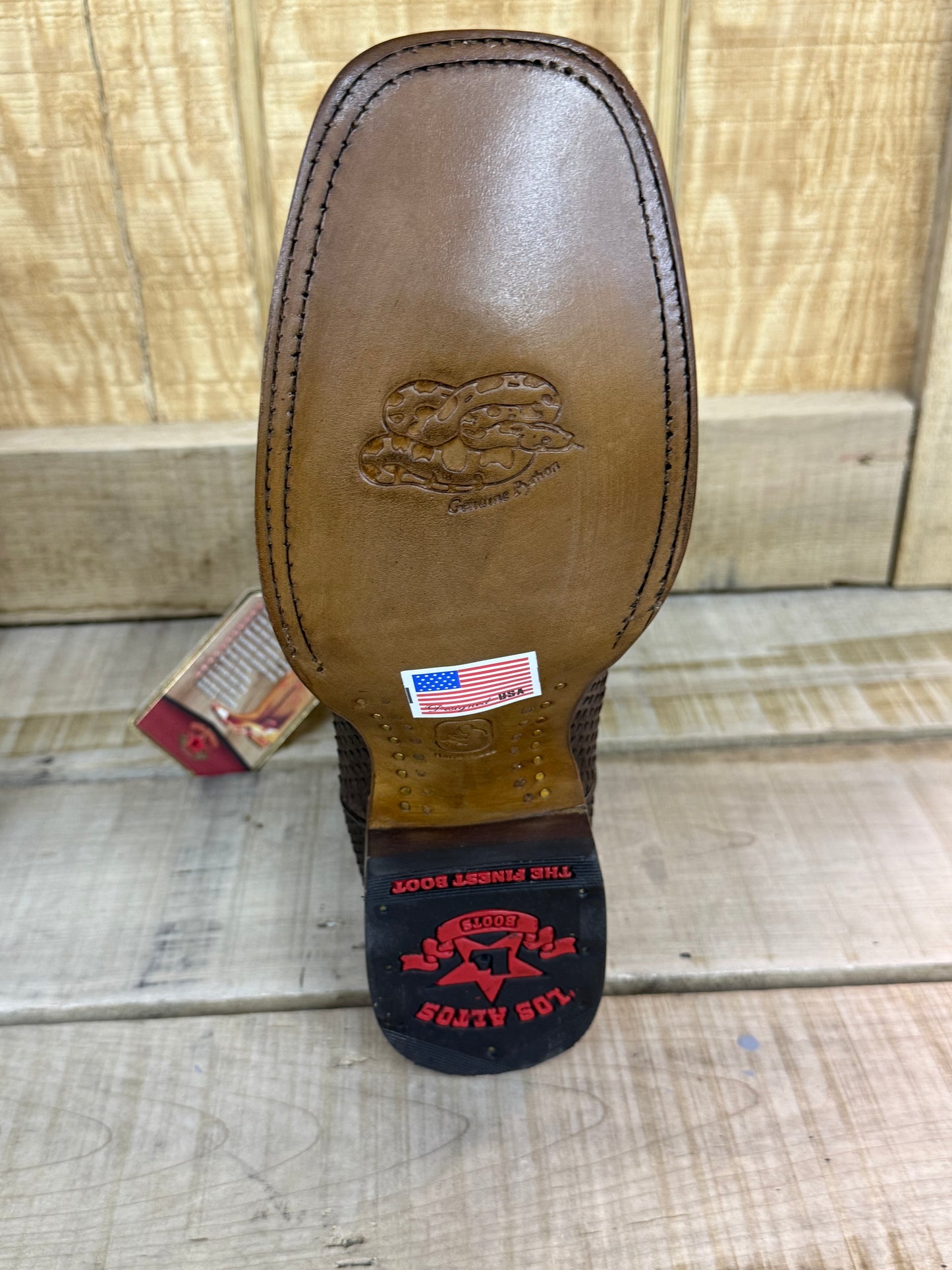 Exotic Los Altos Suede Brown Python Men’s Cowboy Boots