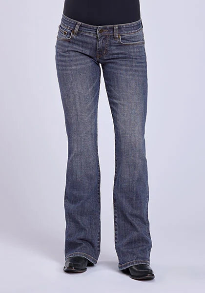 Tin Haul 280 Rosie Fit Long Horn Deco (Medium Wash) - Women's Bootcut Jeans