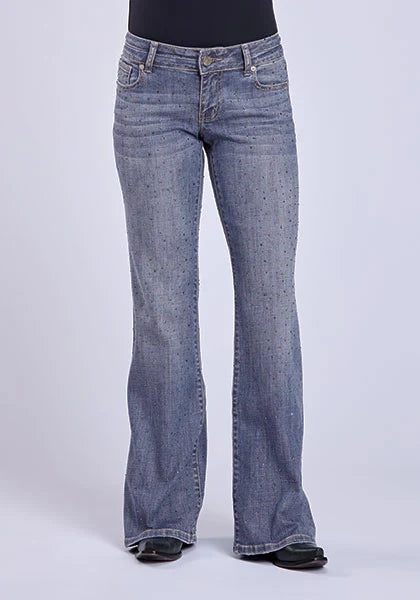 Tin Haul 460 Ella Fit Rhinestone (Light Wash) - Women's Bootcut Jeans