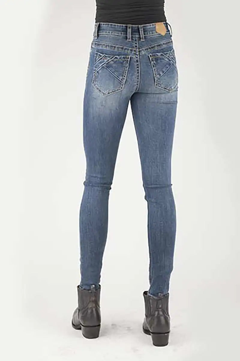 Tin Haul 515 Sunny Skinny Patched Pocket ( Denim Medium Wash) - Women's Jeans