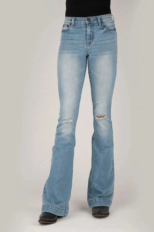 Tin Haul Libby High Raise Flare (Light Wash) - Women's Jeans (Closeout)