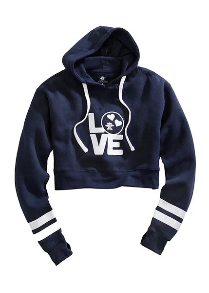 Tin Haul Love Print (Navy) - Women's Hoodie Sweatshirt