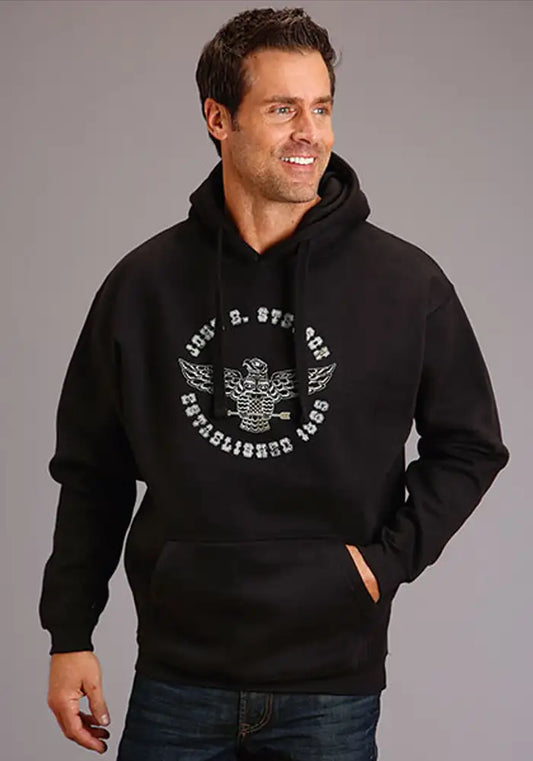 Stetson Aztec Eagle (Black) - Men's Hoodie Sweatshirt