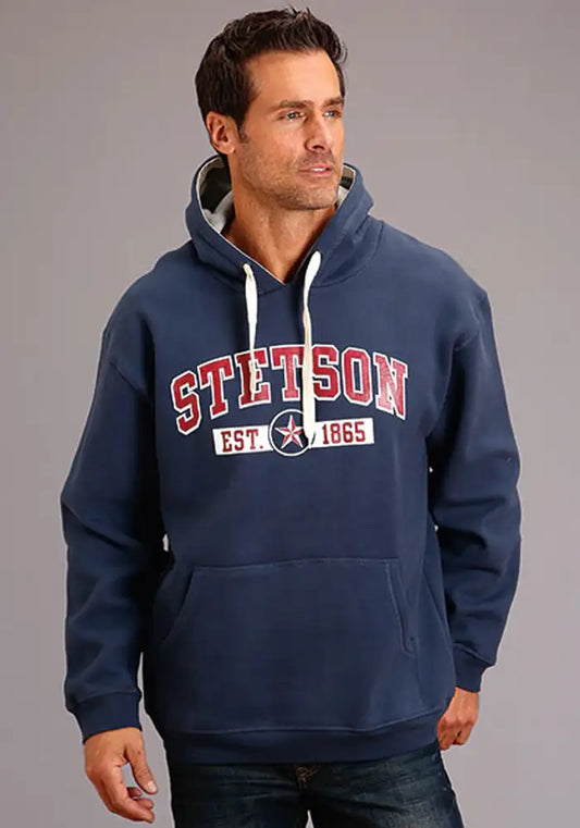 Stetson Cotton Blend Est. 1865 (Navy) - Men's Hoodie Sweatshirt