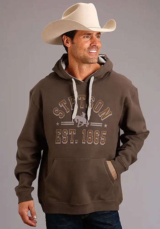Stetson Cotton Blend Est. 1865 (Brown) - Men's Hoodie Sweatshirt