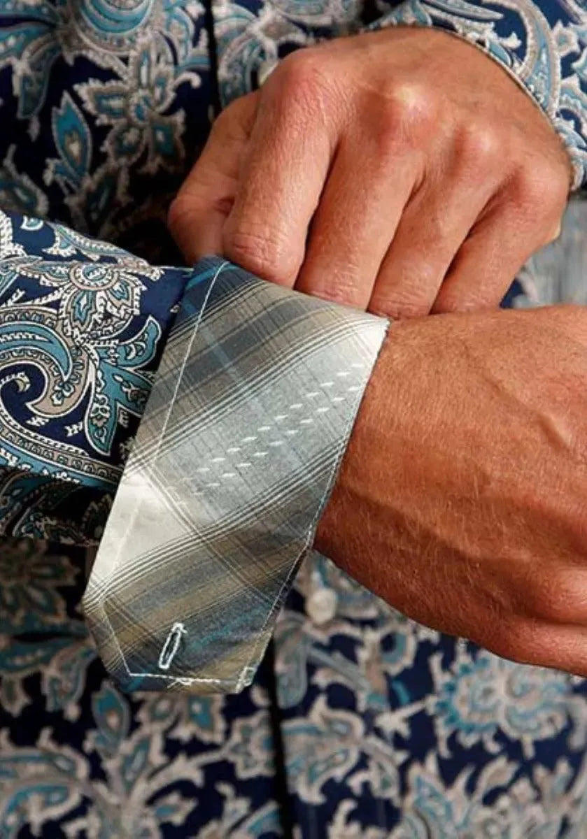 Stetson Deep Marine (Blue) - Men's Western Shirt