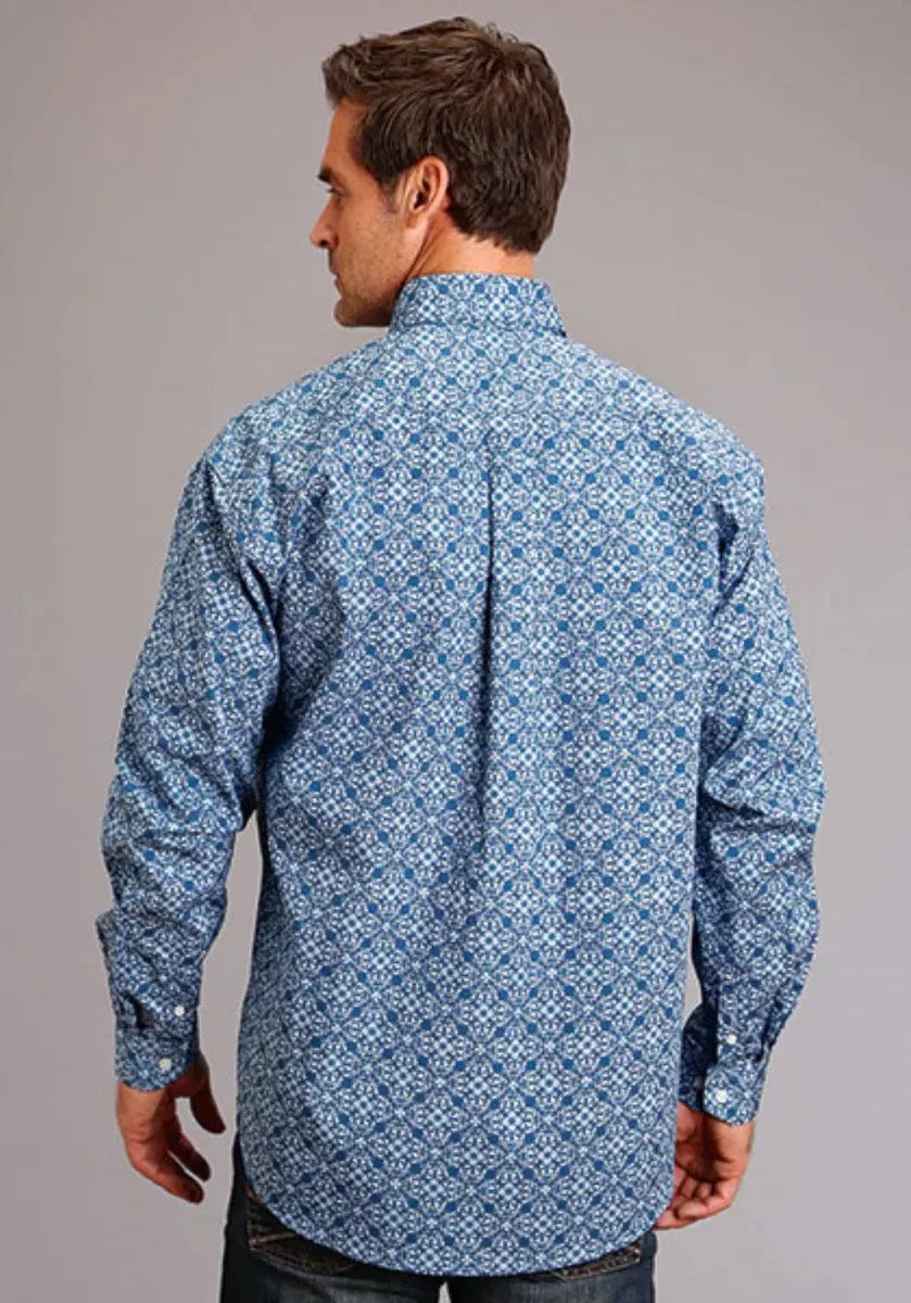 Stetson Royal Baroque (Blue) - Men's Western Shirt
