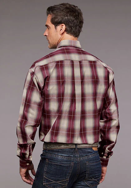 Stetson 2038 Chianti Ombre (Wine) - Men's Western Shirt