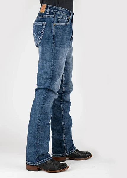 Stetson 1211 Straight Leg Stretch (Medium Wash) - Men's Jeans