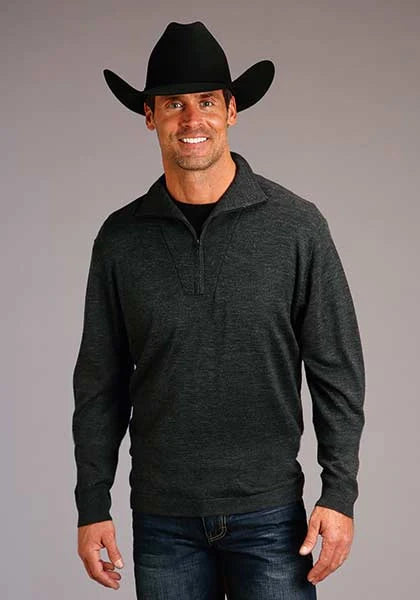 Stetson 00903 Heathered (Grey) - Men's Sweater