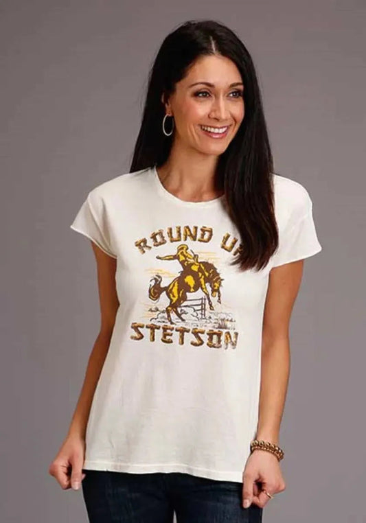 Stetson Round Up (White) - Women's Short Sleeve T-Shirt