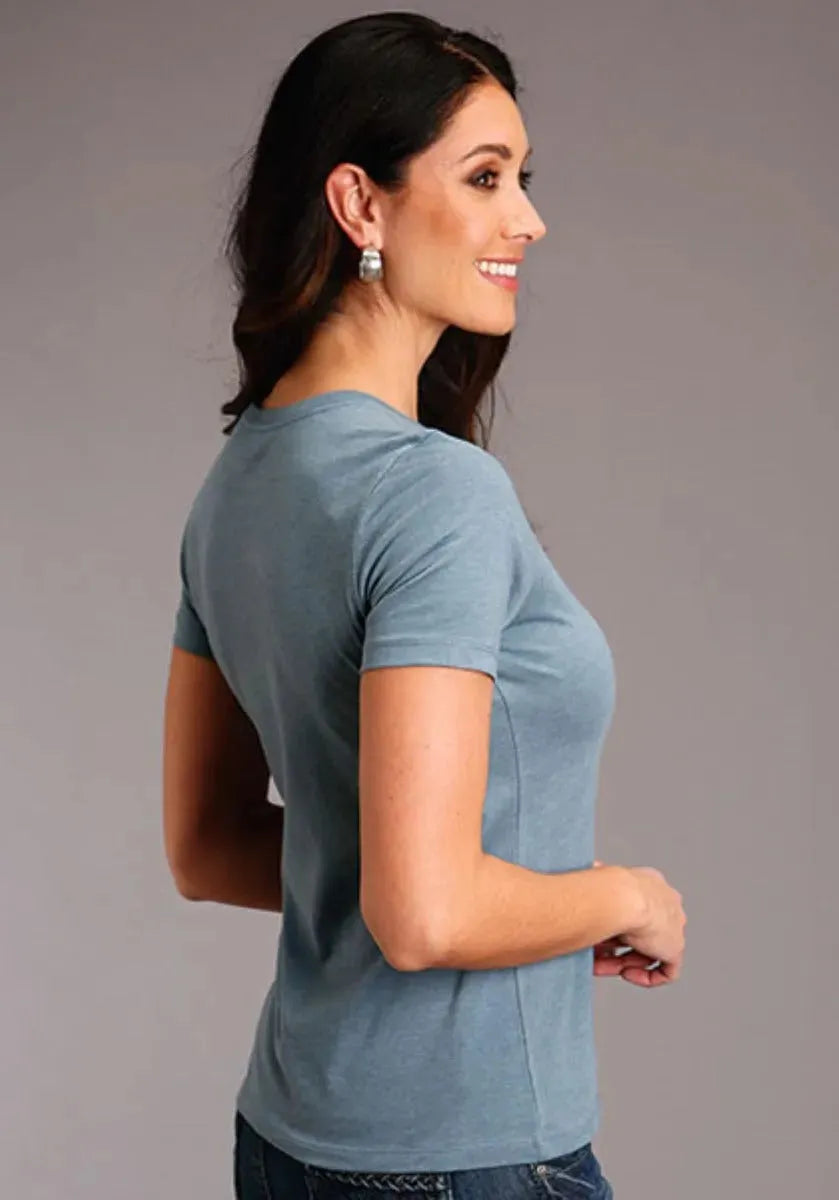 Stetson Vintage Script (Blue) - Women's Short Sleeve T-Shirt