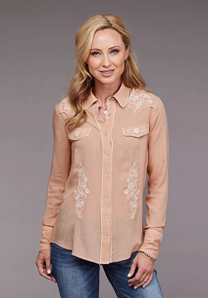 Stetson 2097 Blush Crepe (Pink) - Women's Blouse