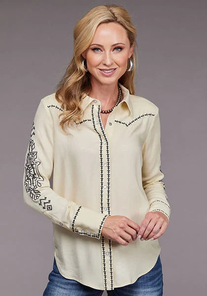 Stetson 2098 Twill Western (Cream) - Women's Blouse