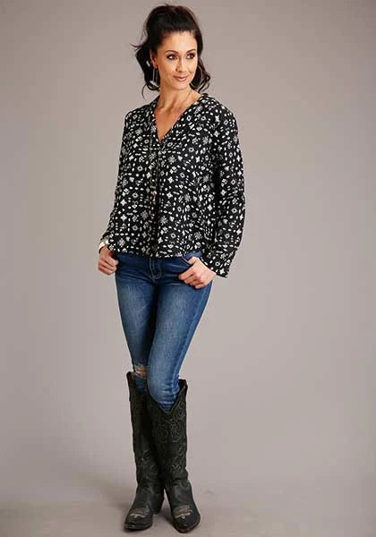Stetson 1417 Southwestern Ditzy (Black) - Women's Blouse
