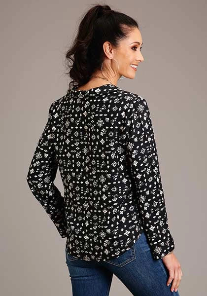 Stetson 1417 Southwestern Ditzy (Black) - Women's Blouse