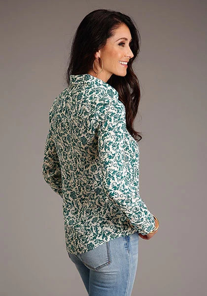 Stetson 1609 Floral Print (Green) - Women's Blouse
